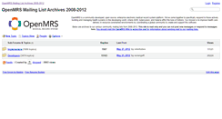 Desktop Screenshot of listarchives.openmrs.org